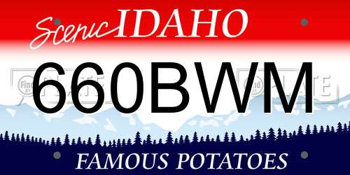 660BWM Idaho License Plate