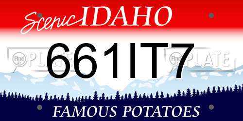 661IT7 Idaho License Plate