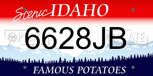 6628JB Idaho License Plate