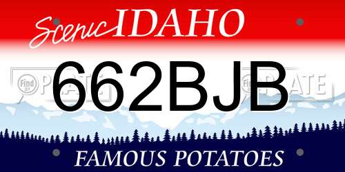 662BJB Idaho License Plate