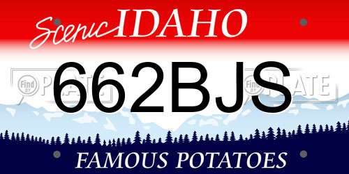 662BJS Idaho License Plate