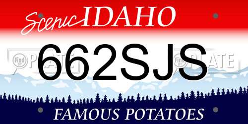662SJS Idaho License Plate