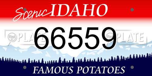 66559 Idaho License Plate
