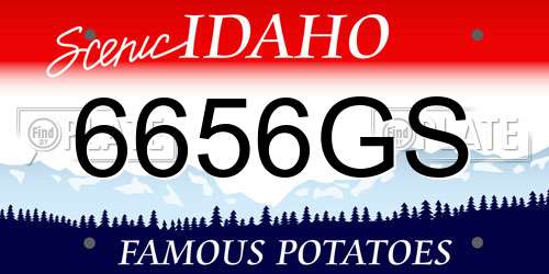 6656GS Idaho License Plate