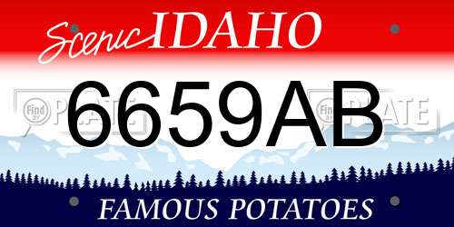 6659AB Idaho License Plate