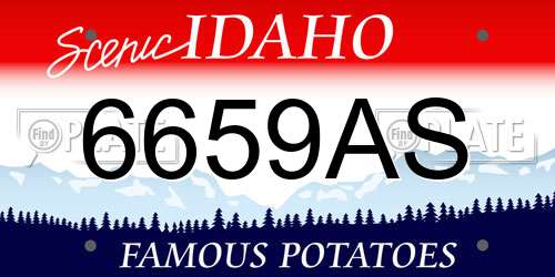 6659AS Idaho License Plate