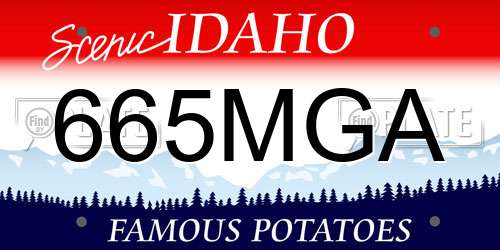 665MGA Idaho License Plate