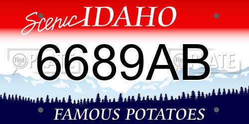 6689AB Idaho License Plate