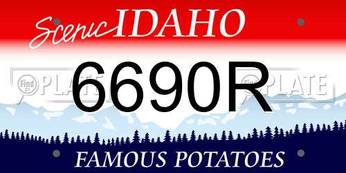 6690R Idaho License Plate