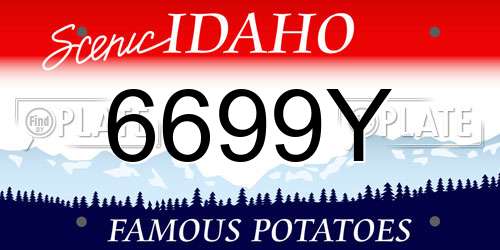 6699Y Idaho License Plate