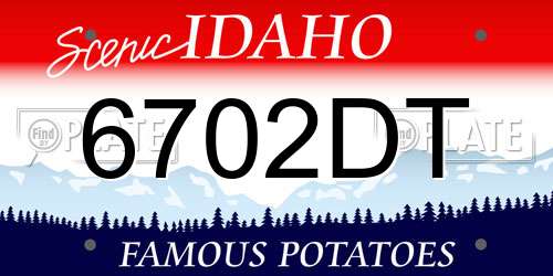 6702DT Idaho License Plate