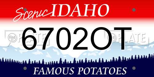 6702OT Idaho License Plate