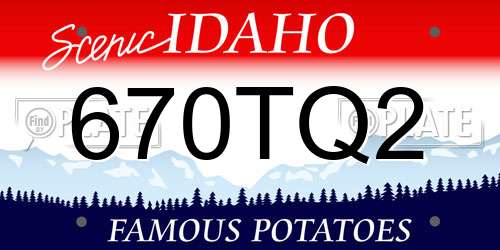 670TQ2 Idaho License Plate