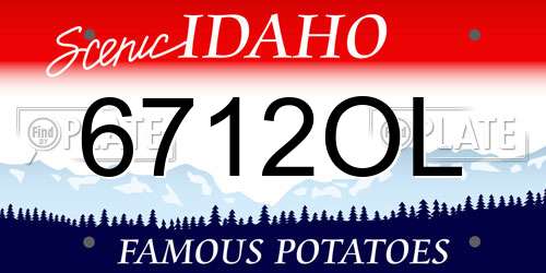 6712OL Idaho License Plate