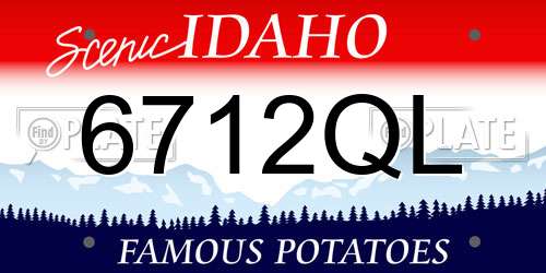 6712QL Idaho License Plate