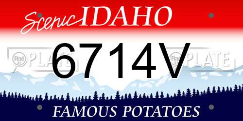 6714V Idaho License Plate