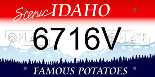 6716V Idaho License Plate