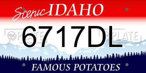 6717DL Idaho License Plate