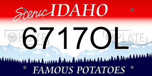 6717OL Idaho License Plate