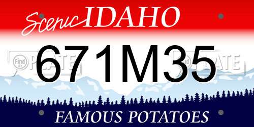 671M35 Idaho License Plate
