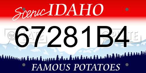 67281B4 Idaho License Plate