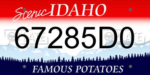 67285D0 Idaho License Plate