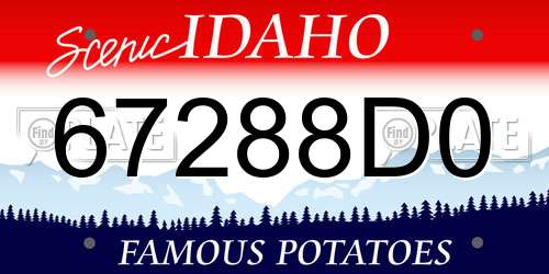 67288D0 Idaho License Plate