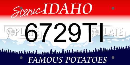 6729TI Idaho License Plate