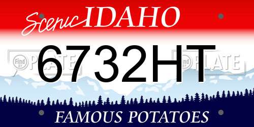 6732HT Idaho License Plate