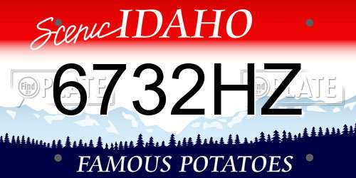 6732HZ Idaho License Plate