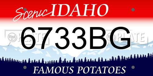 6733BG Idaho License Plate