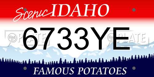 6733YE Idaho License Plate