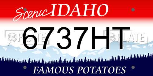 6737HT Idaho License Plate