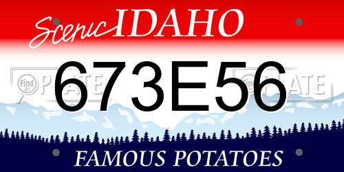 673E56 Idaho License Plate