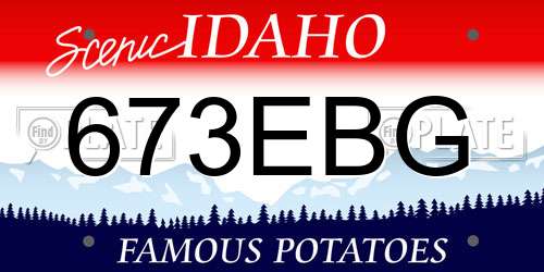 673EBG Idaho License Plate