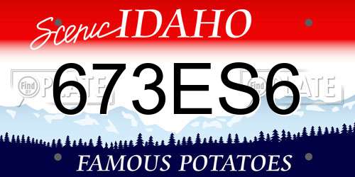 673ES6 Idaho License Plate