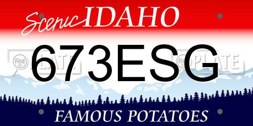 673ESG Idaho License Plate