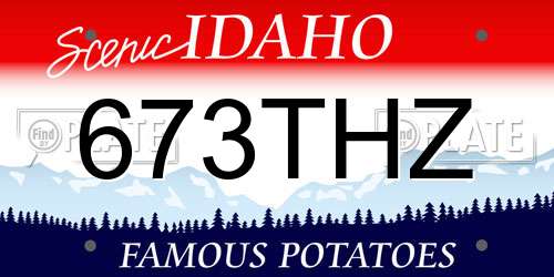 673THZ Idaho License Plate