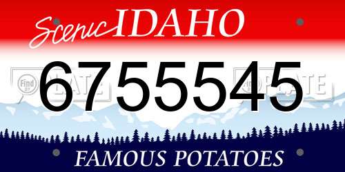 6755545 Idaho License Plate
