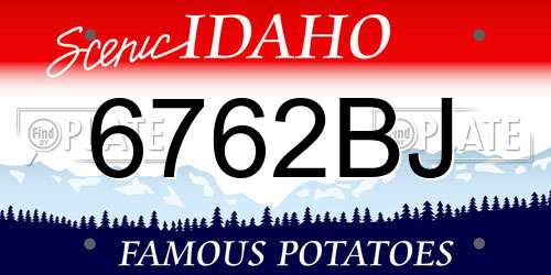 6762BJ Idaho License Plate