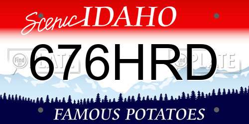 676HRD Idaho License Plate