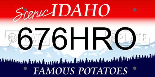 676HRO Idaho License Plate