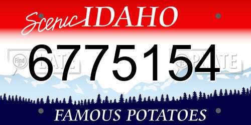6775154 Idaho License Plate