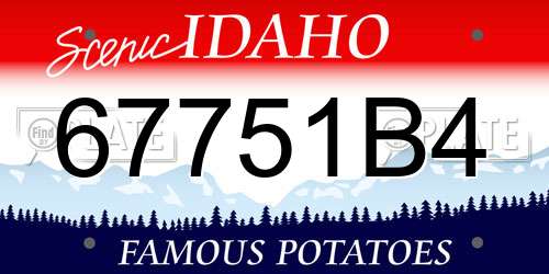 67751B4 Idaho License Plate
