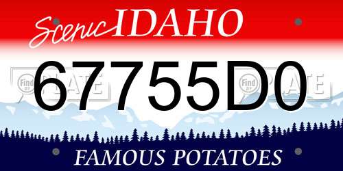 67755D0 Idaho License Plate