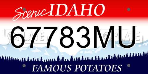 67783MU Idaho License Plate