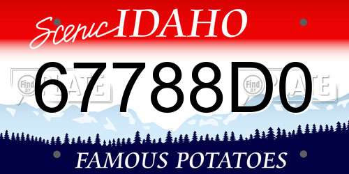 67788D0 Idaho License Plate