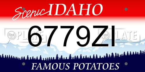 6779ZI Idaho License Plate