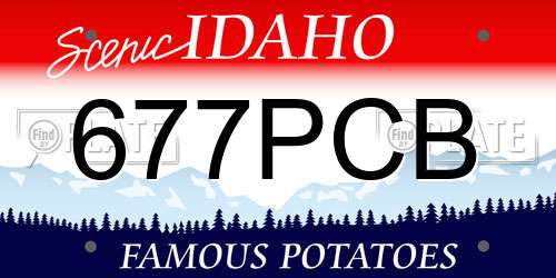 677PCB Idaho License Plate