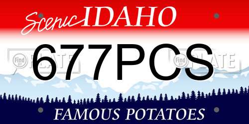 677PCS Idaho License Plate
